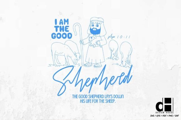 Christian Hand-drawn Shepherd SVG PNG