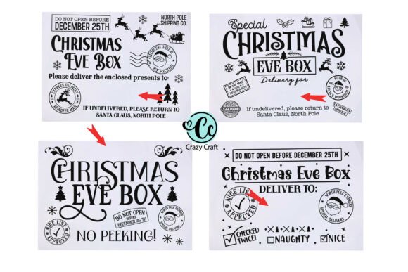 Christmas Eve Box SVG PNG Bundle