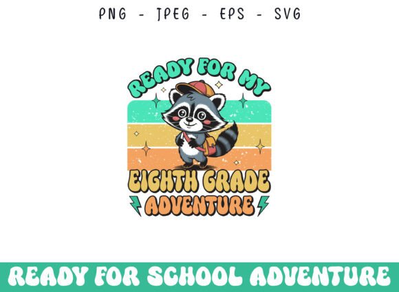 Eighth Grade School Adventure Retro SVG