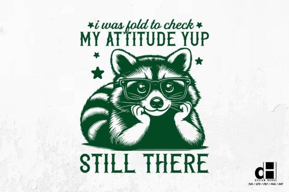 Retro Funny Sarcastic Animal Raccoon SVG