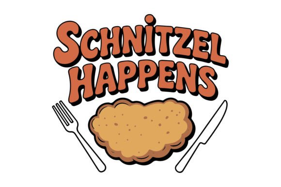 Schnitzel Happens SVG Oktoberfest Design