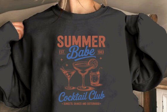 Summer Babe Cocktail Club SVG Design