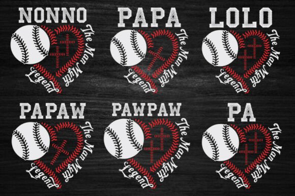 The Man Myth Legend Baseball SVG Bundle