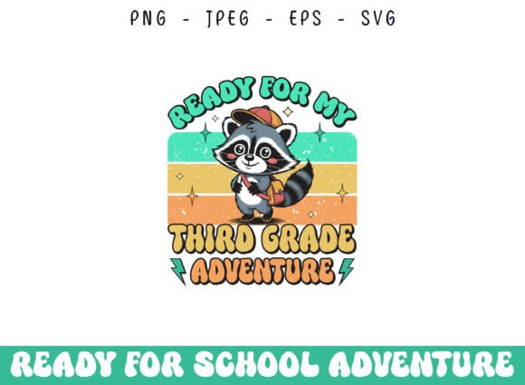 Third Grade School Adventure Retro SVG